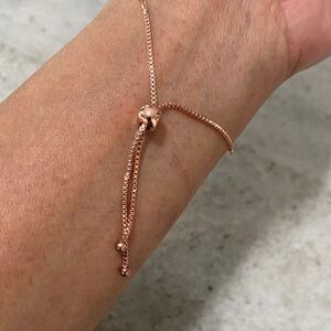Rose Gold Plated slider bracelet stamped PV